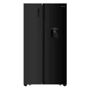 Hisense 514L Side By Side Fridge, Black Glass H670SMIB-WD