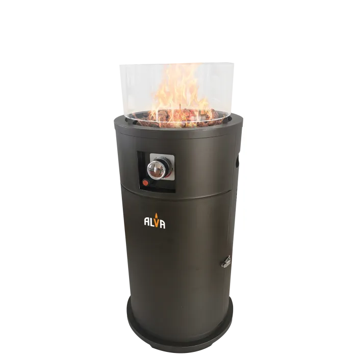 Alva Short Stand Firepit Patio Heater
